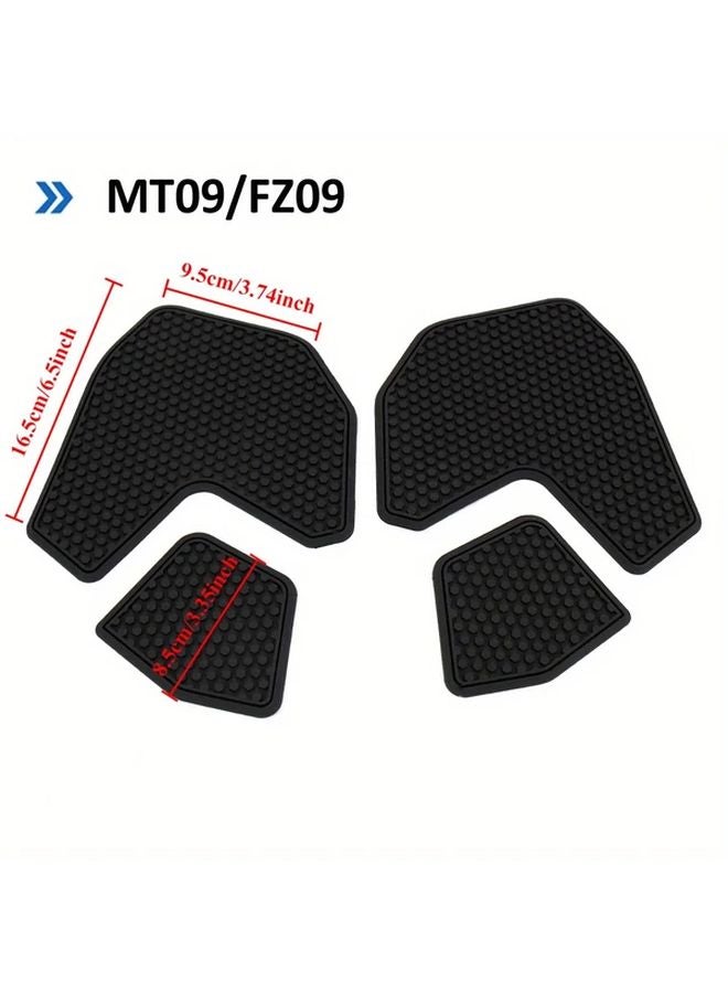 ملصقات خزان مطاطية سوداء لـ Yamaha MT09 FZ09 2013-2020 ألواح زيت مهواة - Image 2